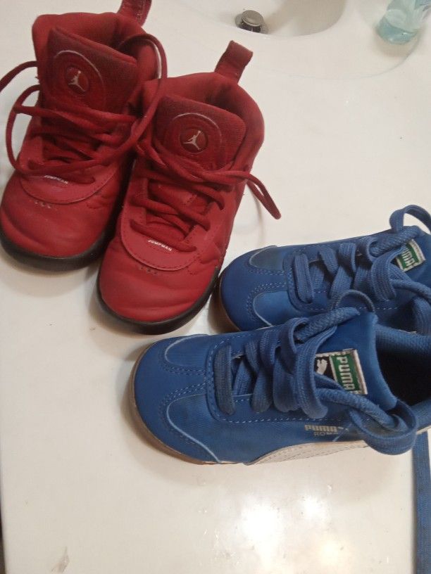 Toddlers Sneakers Pumas & Jordan Size 7c