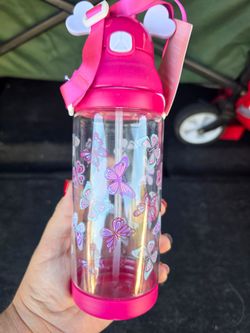 Girls Butterfly Water Bottle