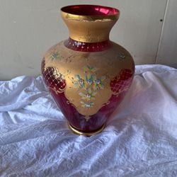 Vintage Glass Flower Vase 