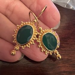 pretty chalcedony sterling silver earrings 