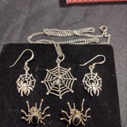 Sterling Silver Spider Jewelry Lot