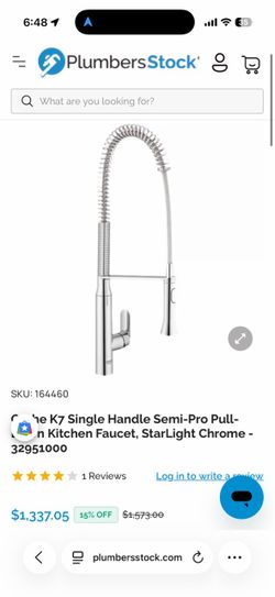 GROHE K7 Semi-Pro Foot Control Kitchen Faucet in StarLight Chrome