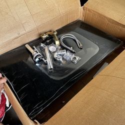 Glass Bathroom Kitchen Sink Basin Rectangular Countertop Glasstop For Vanity