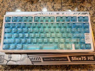 Chilkey Slice75 HE White with Flux Switches Gaming Keyboard