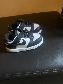 Nike Dunk Low Toddler Sneakers Black White 4c