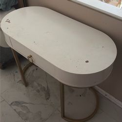 White And Gold Desk