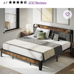 King Bed Frame With Outlets