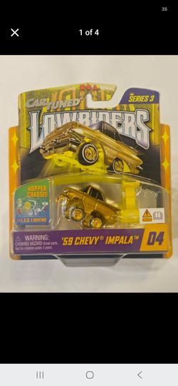 CAR TUNED . LOWRIDERS SERIES 3 . HOPPER CHASSIS . WITH LED UNDER GLOW LIGHTING . 1959 CHEVY IMPALA LOWRIDER .