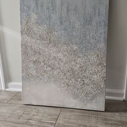 Textured Abstract Canvas Art | Neutral Coastal Luxe Wall Decor