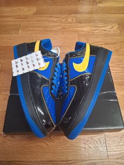 Nike Air Force 1 Low Black Blue Yellow size 9.5, 10, 11.