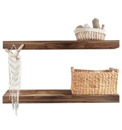 Acacia Floating Shelves