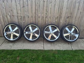 22 inch Chrome Rims and Tires