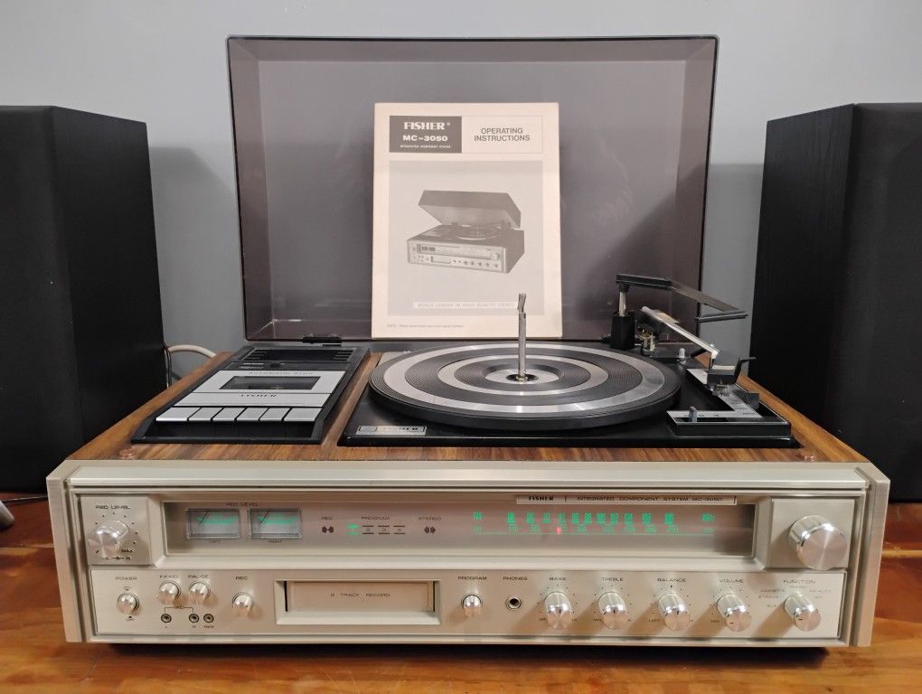 Vintage Fisher Stereo Turntable Console