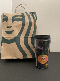 Vintage mini Starbucks pumpkin tumbler