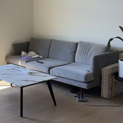 Moving Sale – Modern Light Gray Sofa (Like New)