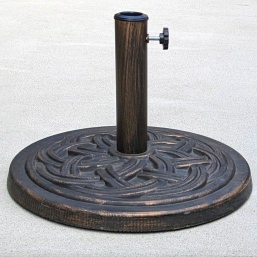 Round 18" heavy duty resin 22 Lb umbrella base patio lawn garden backyard shadow cover stand