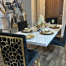 Marble Dining Table Set