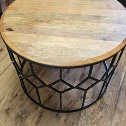 Wood & Iron Coffee Table