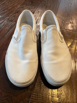 Vans Classic Slip-On White Canvas Sneakers