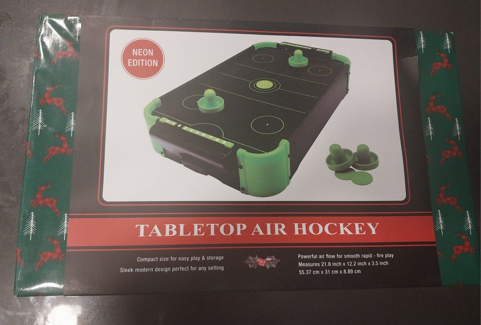 Table Top Air Hockey (Neon Edition).