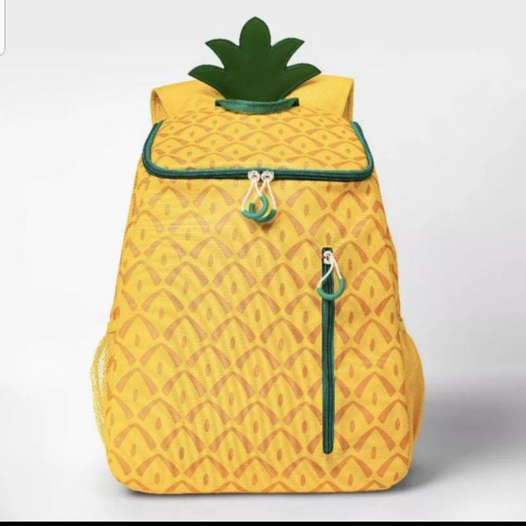 Pineapple square backpack cooler