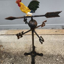 Cast Iron Garden Rooster Weathervane