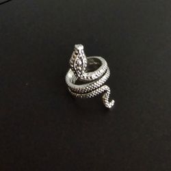 SNAKE LOVERS NEW SIZE 6 To 9TITANIUM FOREVER WEAR SILVER RING 1 LEFT Sale