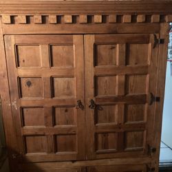 Oak cabinet.  