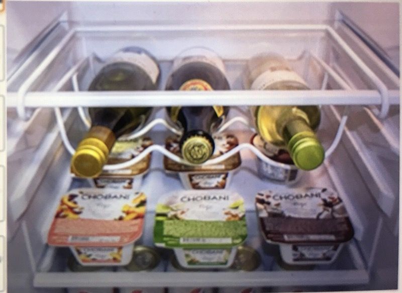 Fridge Wine Rack - Refrigerator Bottle Rack Holds 3 Bottles