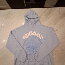 Sp5der Hoodie Blue Small