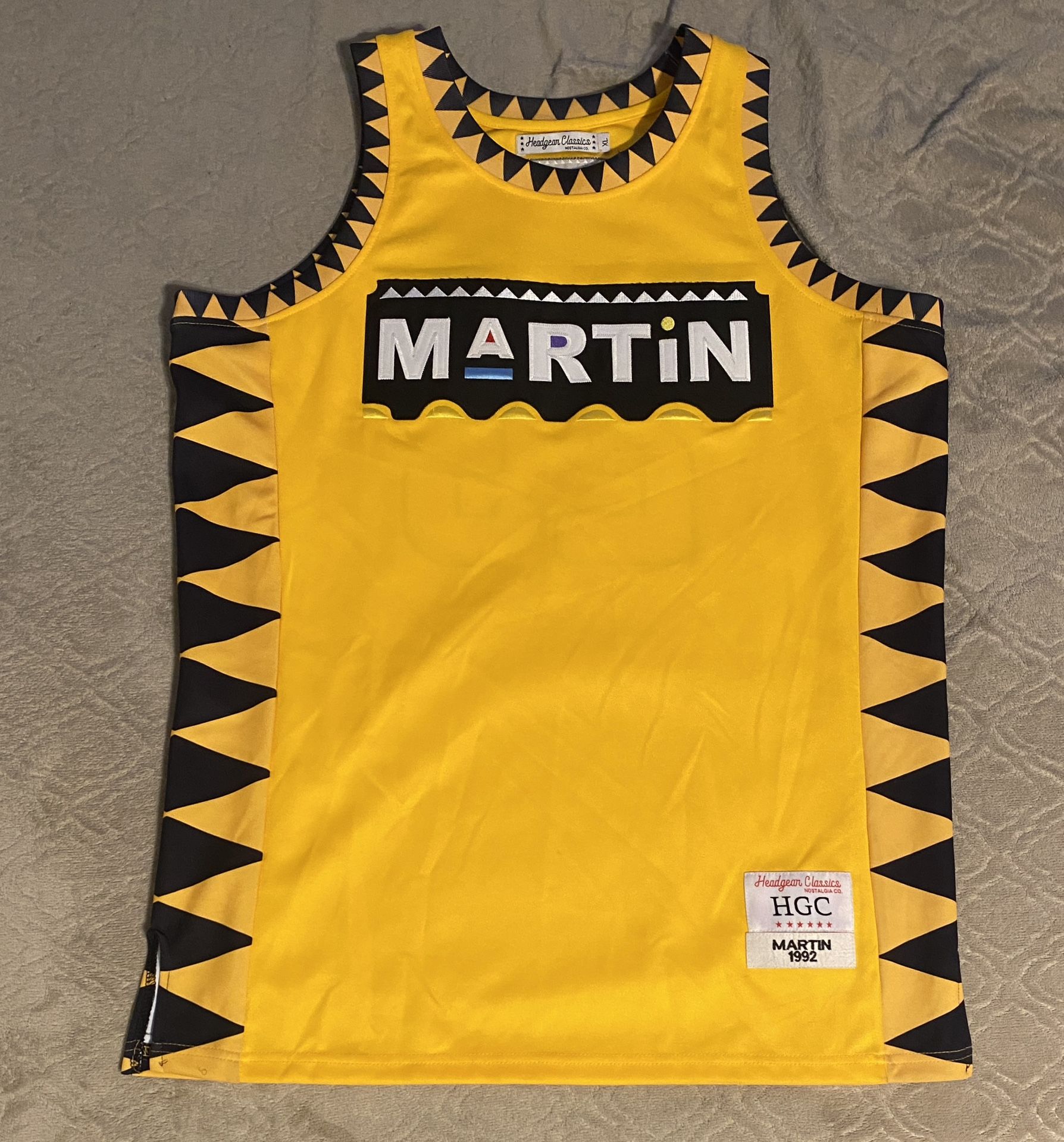 Vintage HGC Martin 1992 Basketball Jersey - Yellow/Black Size [XL] #23 “I’m The Man”
