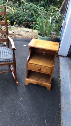 Mid-century end Table USA night stand solid wood