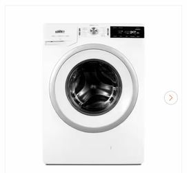 24 in. 2.3 cu.ft. 240-Volt Stackable in White Front Loading Washing Machine