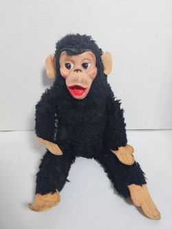 Vintage Gund Creation Black Chimpanzee Monkey Plush