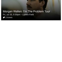 Two Morgan Wallen Tickets 