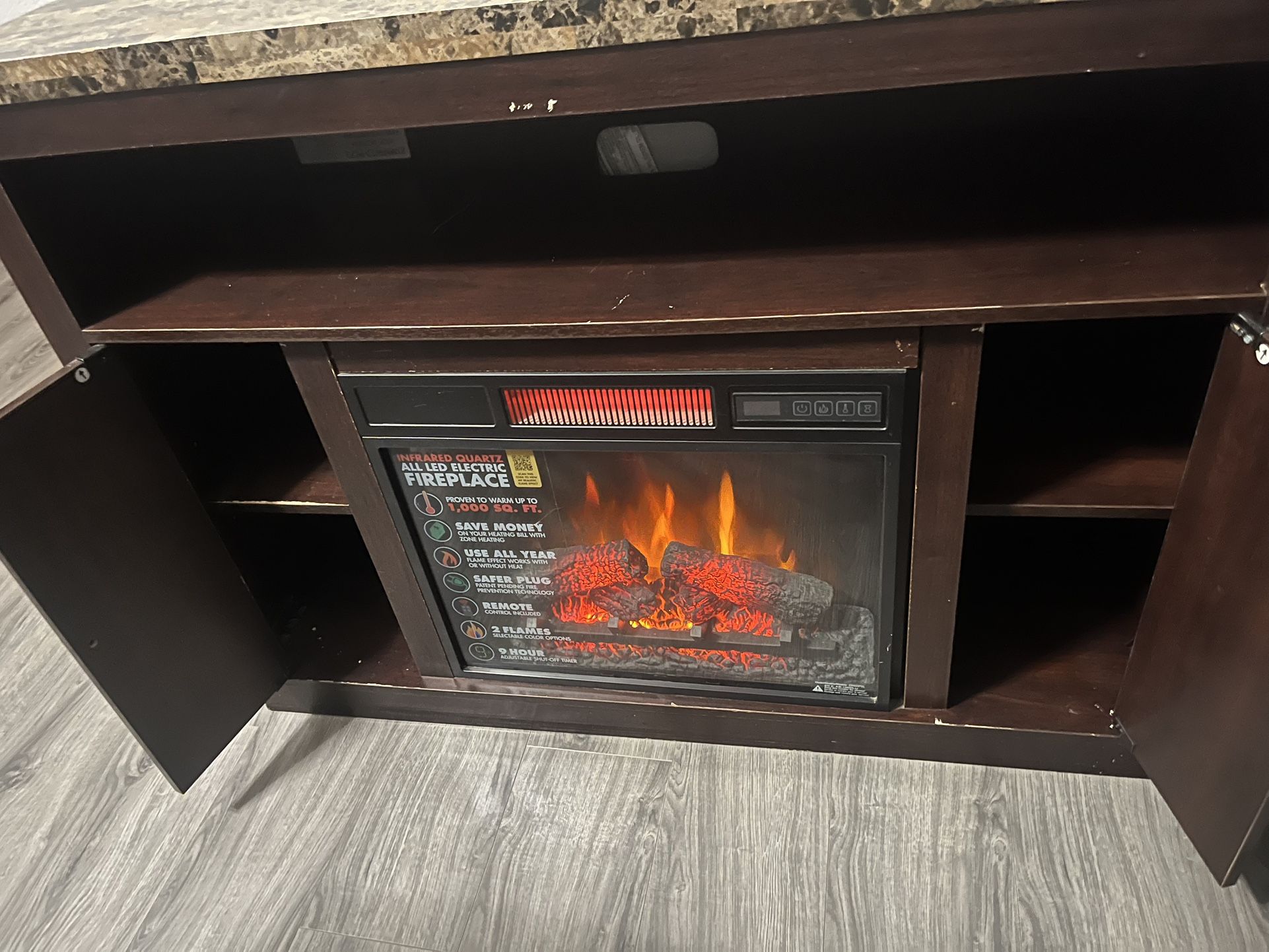 TV Stand With Built In Heater 