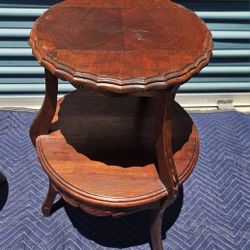Antique two-tiered side table

