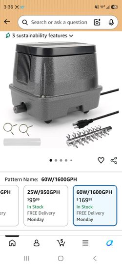 Air pump pond bubbler linear air pump