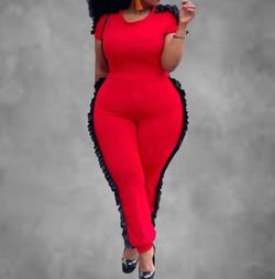 Side Ruffle Jumpsuit