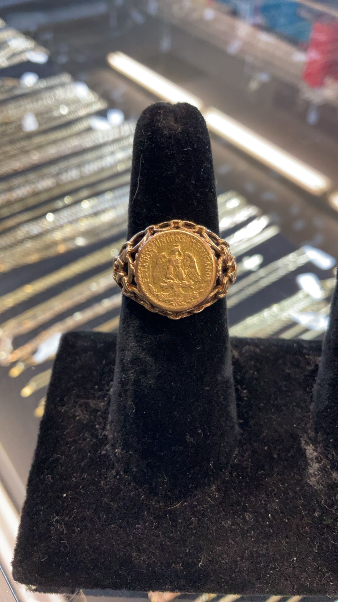 14KT Coin Ring W/ 22KT Coin 41814 2