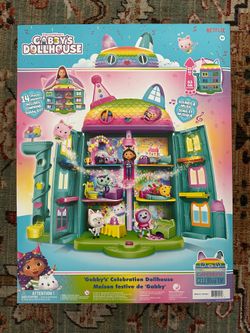 Gabby’s Dollhouse - 15 pc Rainbow themed Gabby’s Celebration Dollhouse