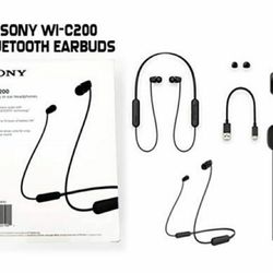 Sony WI-C200, Wireless, Bluetooth Headphones, Sony Hand Free Headphones, Manos Libre, Audifono Bluetooth, Headphones, Sony, Audifono