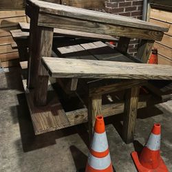 4 Wooden Bench Seats - Treated Wood
