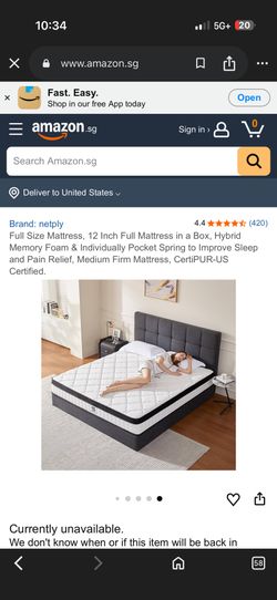 Full Size Mattress, 12 Inch Full Mattress in a Box, Hybrid Memory Foam & Individually Pocket Spring to Improve Sleep and Pain Relief, Medium Firm Matt