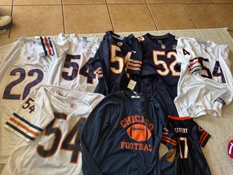 Rare vintage authentic Reebok, Nike, Mitchell & ness Chicago bears jerseys, urlacher, Mack, forte, Caleb Williams, Payton, jeffrey