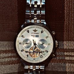 OUPINKE stainless Silver And Gold Men’s Watch