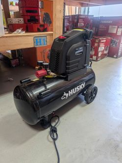 Husky 8 Gal. 150 PSI Portable Electric Oil-Free Horizontal Hotdog Air Compressor
