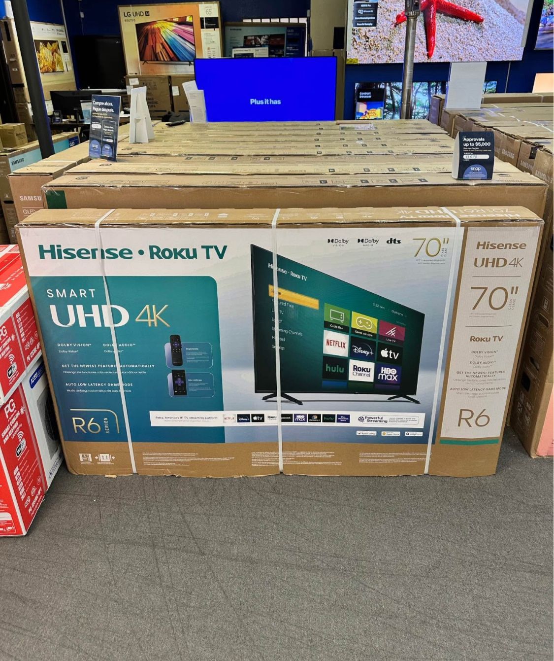 70” HISENSE ROKU R6 4K SMART TV