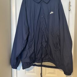 Like New Nike Club Men's Coaches Jacket Windbreaker Jacket w/ Elastic Cuffs XXL 