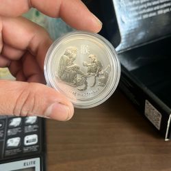 2016 Year Of The Monkey 1oz Silver Coin 